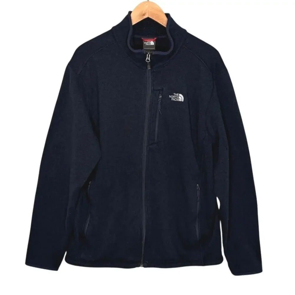 The North Face men’s fleece navy blue full zip jacket size XL